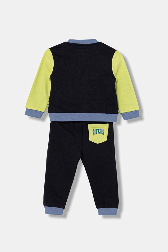 Guess dres bawełniany niemowlęcy 2-pack I5BG11.KAD74.9BYA granatowy AW25