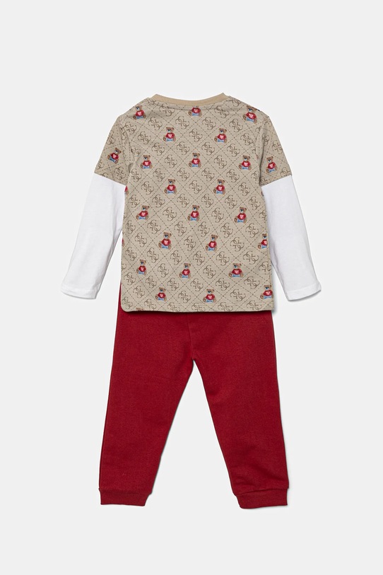 Guess komplet bawełniany niemowlęcy I5BG17.I3Z14.9BYA beżowy AW25