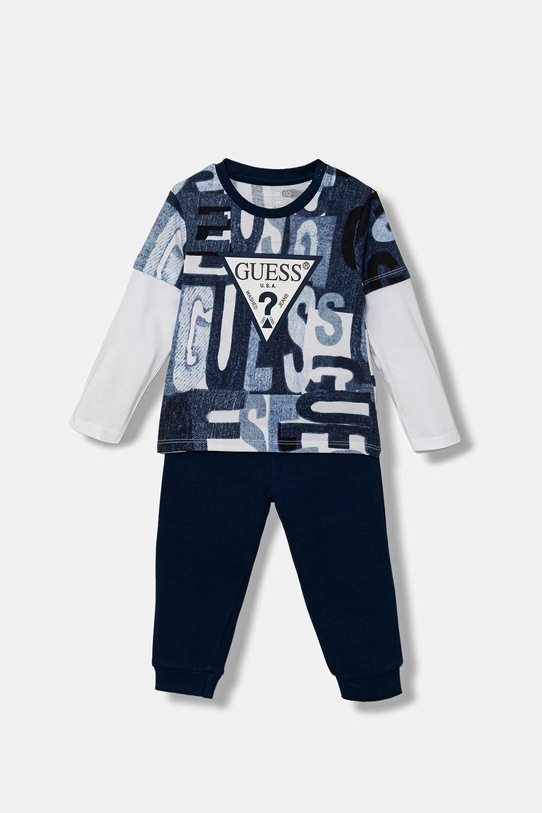 Guess set de bumbac pentru bebeluși bumbac albastru I5BG17.I3Z14.9BYA