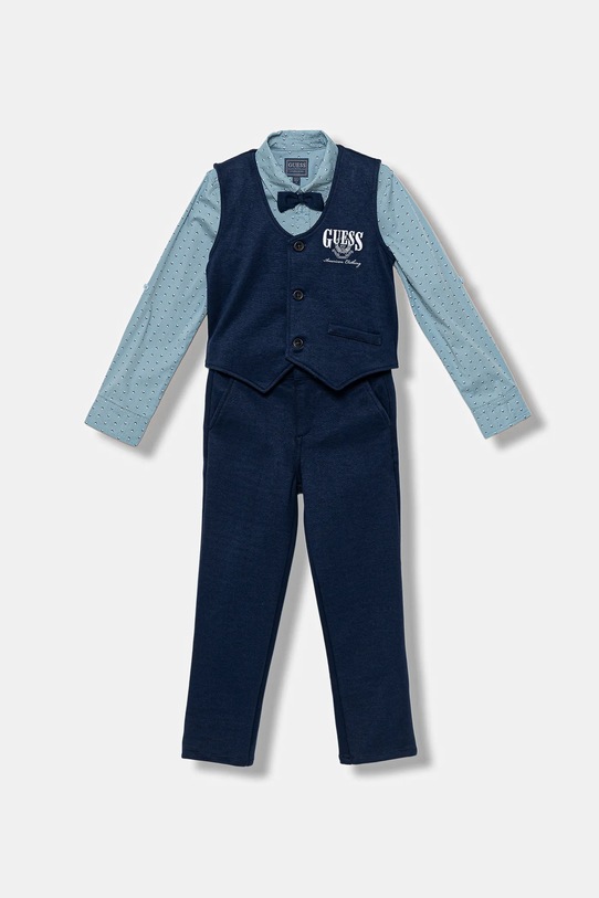 Guess komplet dziecięcy tkanina granatowy N5BG02.KCKH0.9BYA