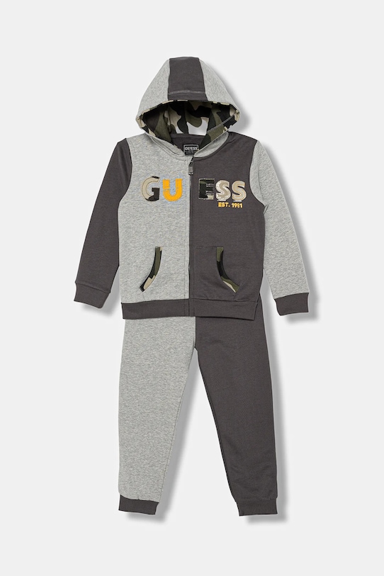 Guess dres bawełniany dziecięcy nadruk szary N5BG07.KAX74.9BYA