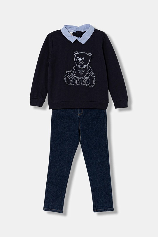 Guess komplet dziecięcy tkanina granatowy N5BG15.KAX74.9BYA