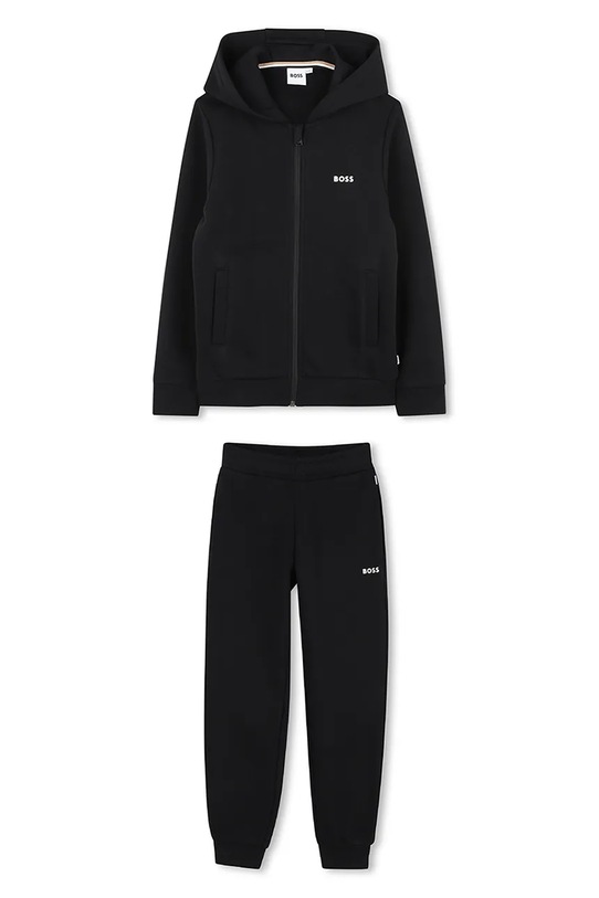 BOSS dres dziecięcy dzianina czarny J52403.114.150