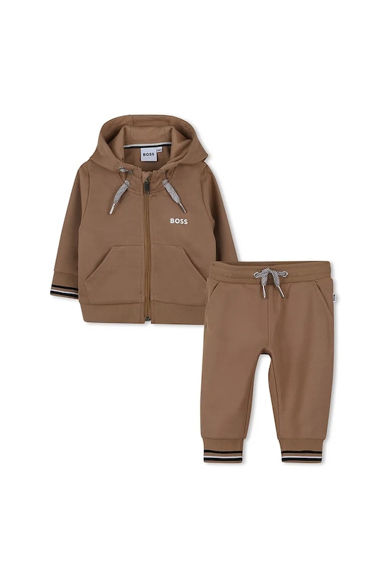 BOSS dres niemowlęcy dzianina brązowy J52480.86.94