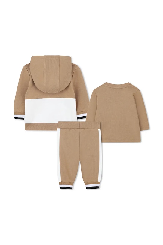 BOSS komplet niemowlęcy J52533 brązowy AW25