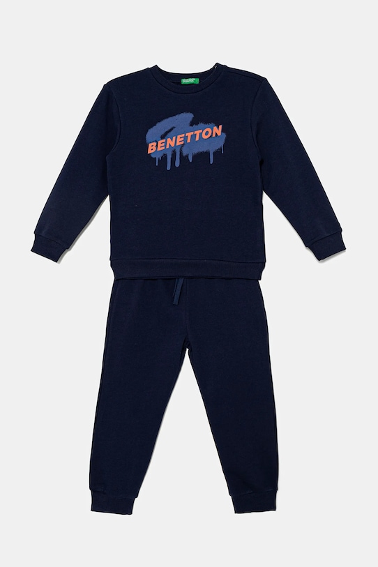 United Colors of Benetton trening de bumbac pentru copii bumbac bleumarin 3J68GK00S.P.seasonal