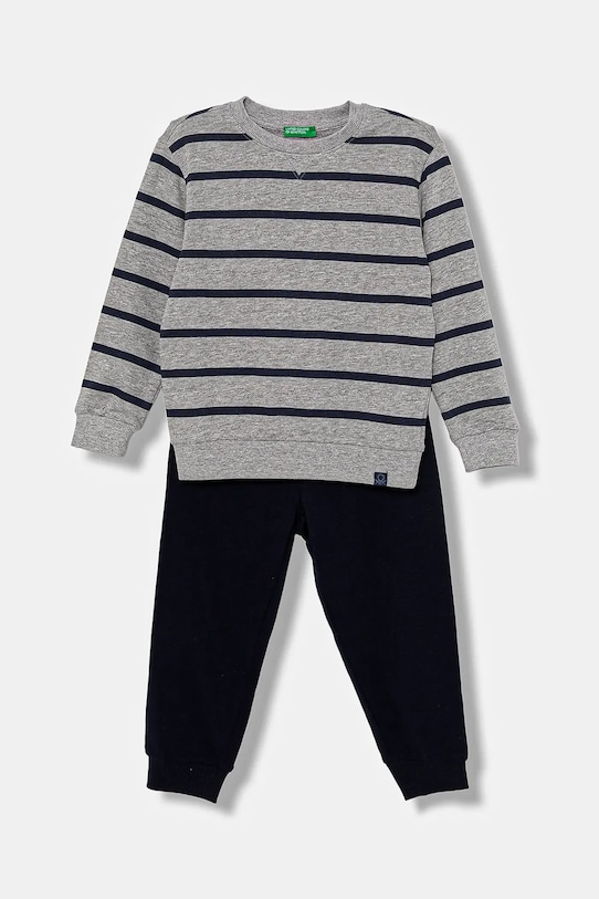Дитячий бавовняний спортивний костюм United Colors of Benetton 2-pack бавовна темно-синій 3YWXGK00R.P.seasonal