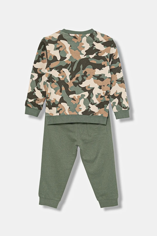 Дитячий бавовняний спортивний костюм United Colors of Benetton 2-pack 3YWXGK00R.P.seasonal зелений AW25