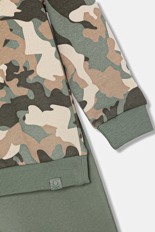 Дитячий бавовняний спортивний костюм United Colors of Benetton 2-pack зелений 3YWXGK00R.P.seasonal