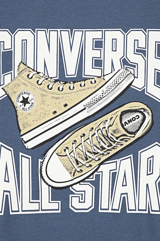 Chlapec Detská bavlnená tepláková súprava Converse 9CH866 tmavomodrá