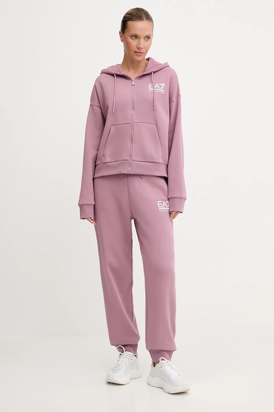 Tepláková souprava EA7 Emporio Armani pletenina růžová AF10377.7W000425