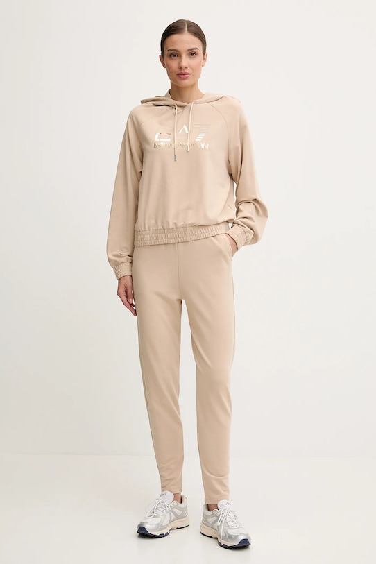 EA7 Emporio Armani dres nadruk beżowy AF12502.7W000687