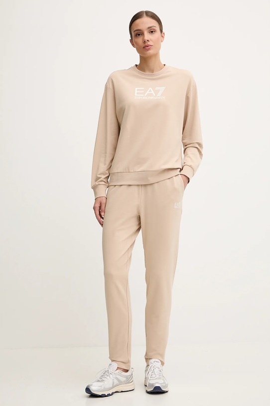 EA7 Emporio Armani dres z elastanem beżowy AF13135.7W000115