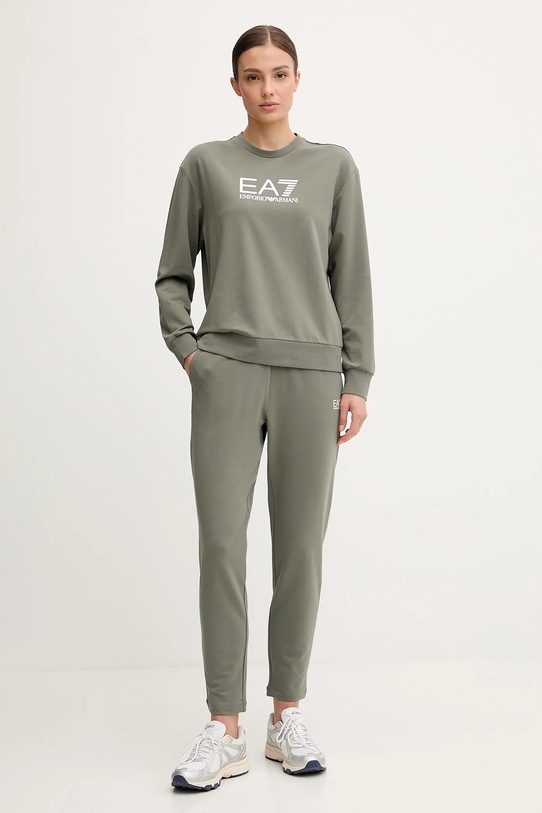 EA7 Emporio Armani dres z elastanem zielony AF13135.7W000115