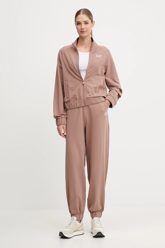 Спортивний костюм EA7 Emporio Armani трикотаж коричневий AF13135.7W000118