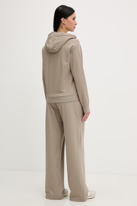 Odzież EA7 Emporio Armani dres damski bawełniany z elastanem AF13135.7W000464 beżowy