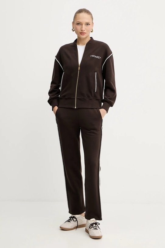 Спортивный костюм Twinset трикотаж коричневый 252LI2JCC