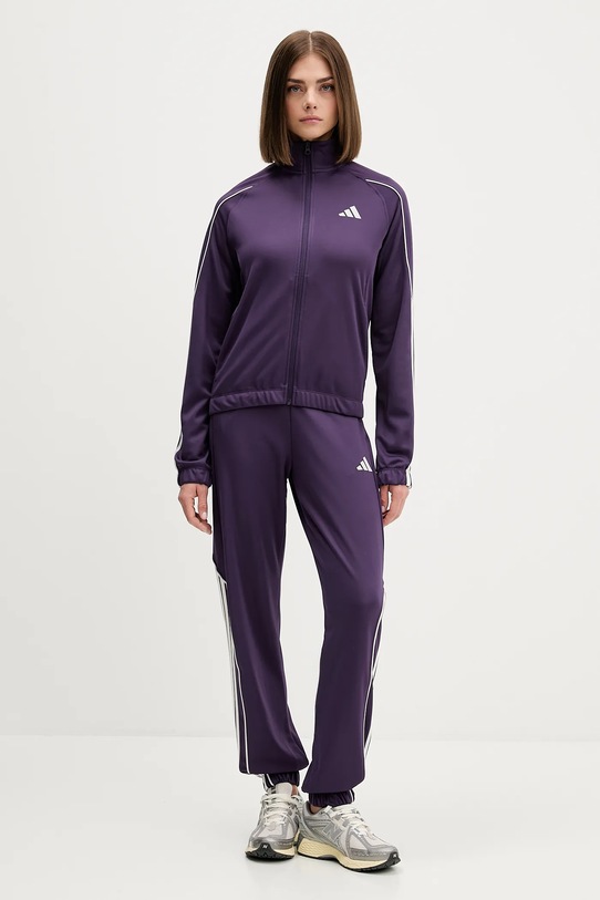 adidas tuta da ginnastica Stadium applique violetto JX1804