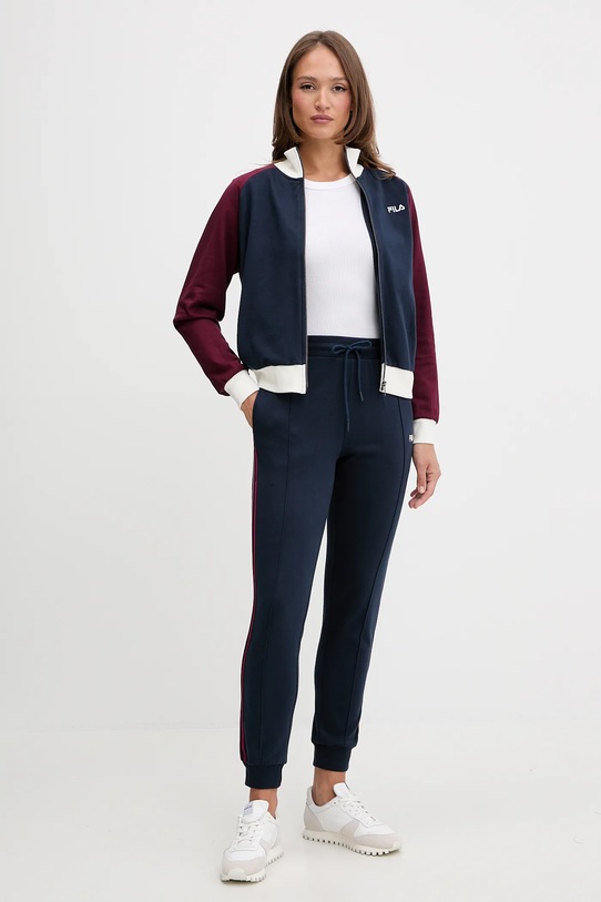 Fila dres lounge bawełniany wzorzyste granatowy FPW4213