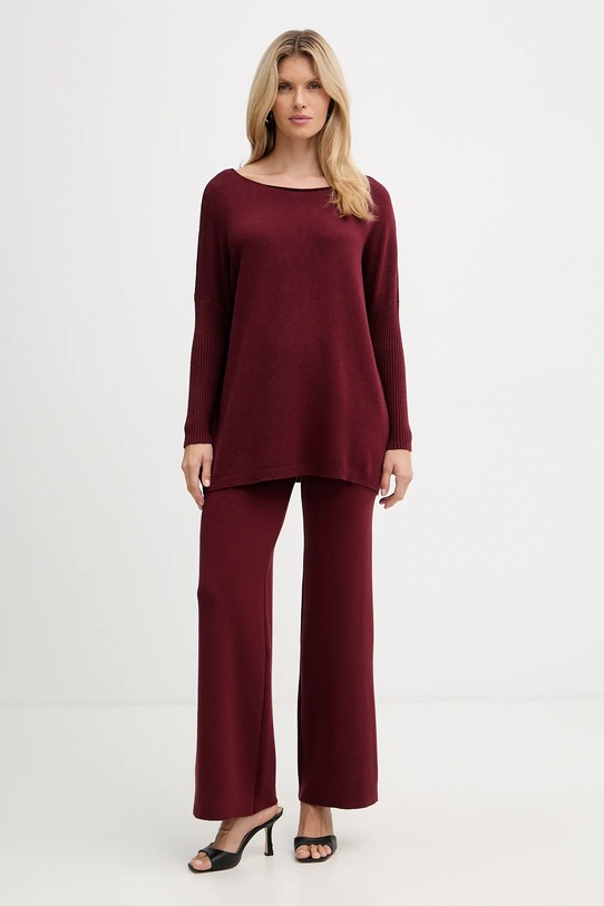 Haveone dres dzianina bordowy HNC.P001