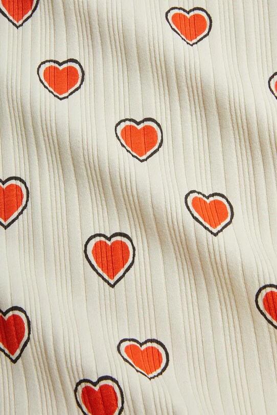 Mini Rodini baba pamut melegítő Outlined hearts bézs 2564010111