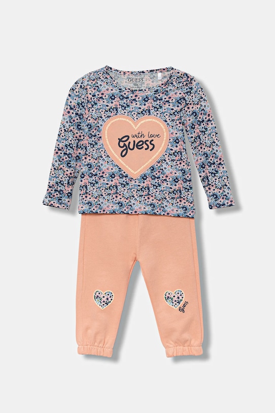 Guess komplet niemowlęcy wzorzyste pomarańczowy A5YG09.K6YW4.9BYA