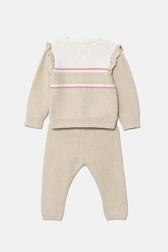 Guess komplet bawełniany niemowlęcy A5YG13.Z3FK1.9BYA beżowy AW25