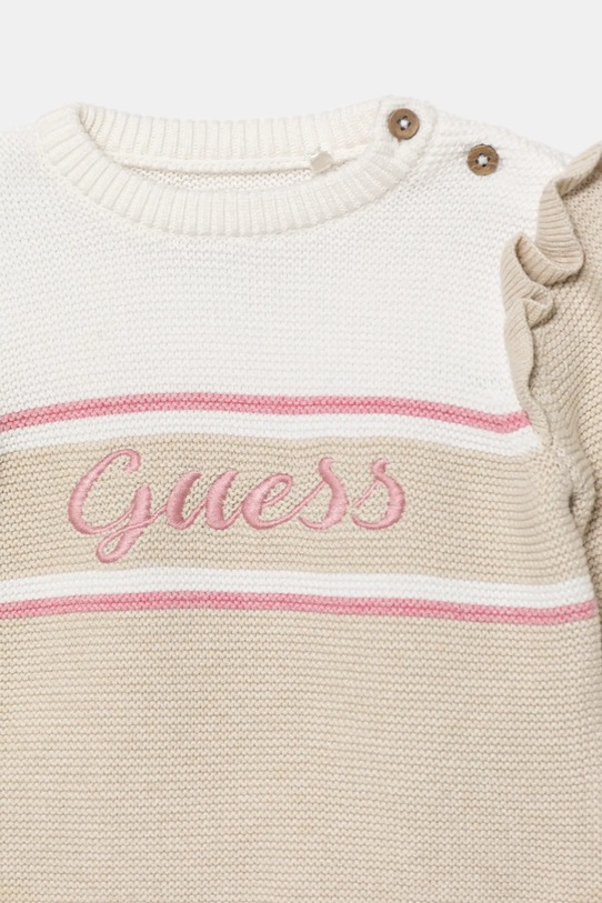 Guess komplet bawełniany niemowlęcy beżowy A5YG13.Z3FK1.9BYA