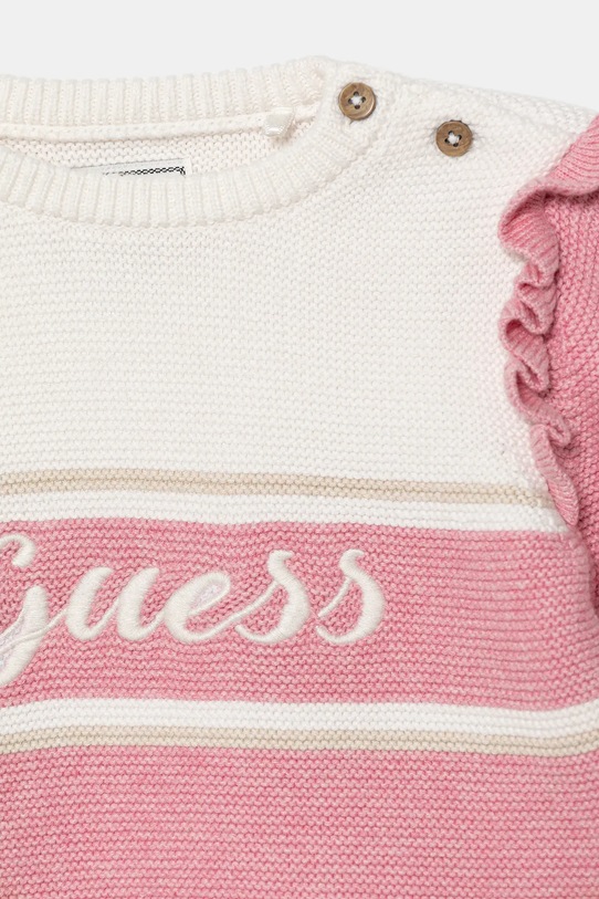Guess komplet bawełniany niemowlęcy różowy A5YG13.Z3FK1.9BYA