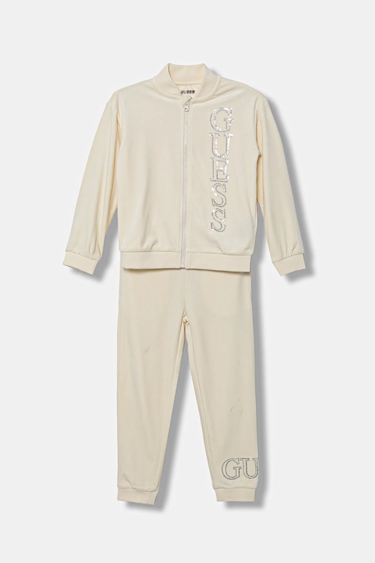 Guess dres dziecięcy z elastanem beżowy K4BG06.K0232.9BYA