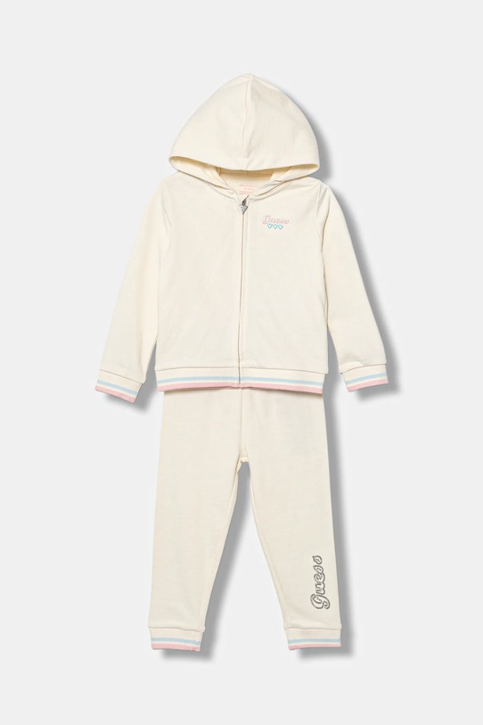 Guess dres bawełniany dziecięcy bawełna beżowy K5YG00.KA6R4.9BYA