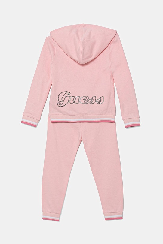 Guess dres bawełniany dziecięcy K5YG00.KA6R4.9BYA różowy AW25