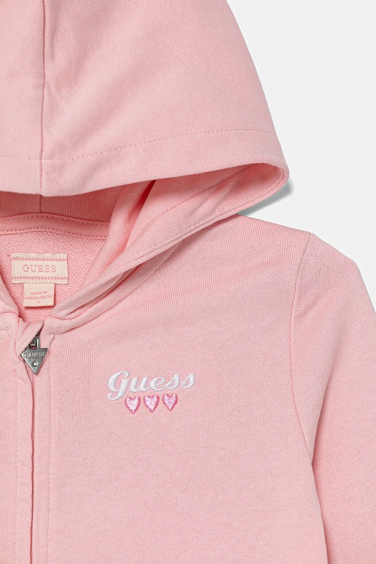 Guess dres bawełniany dziecięcy różowy K5YG00.KA6R4.9BYA