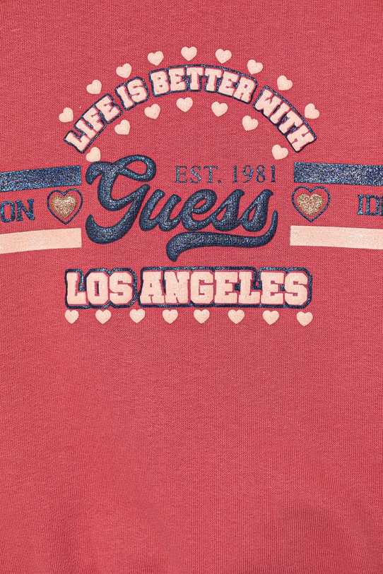 Guess dres bawełniany dziecięcy różowy K5YG02.KA6R4.9BYA