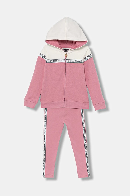 Detská tepláková súprava Guess potlač ružová K5YG05.KA6R4.9BYA