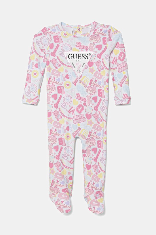 Guess śpioszki bawełniane niemowlęce Produkt niemowlęcy różowy S5YG01.KA6W4.9BYA