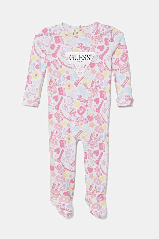 Guess śpioszki bawełniane niemowlęce Produkt niemowlęcy różowy S5YG01.KA6W4.9BYA
