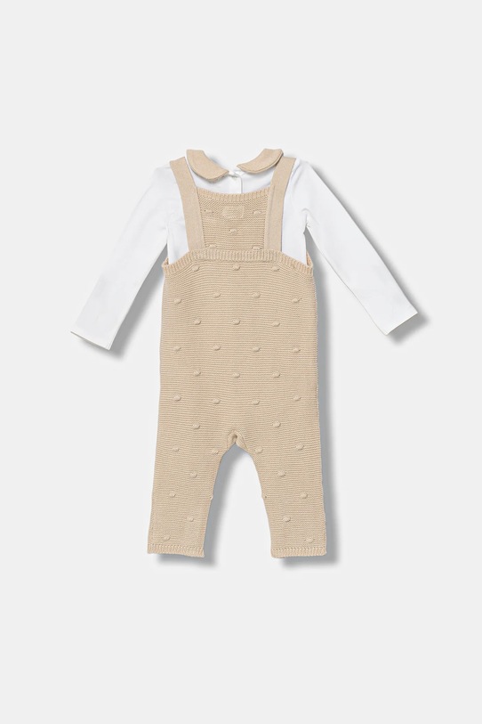 Guess komplet bawełniany niemowlęcy 2-pack S5YG09.K6YW1.9BYA beżowy AW25