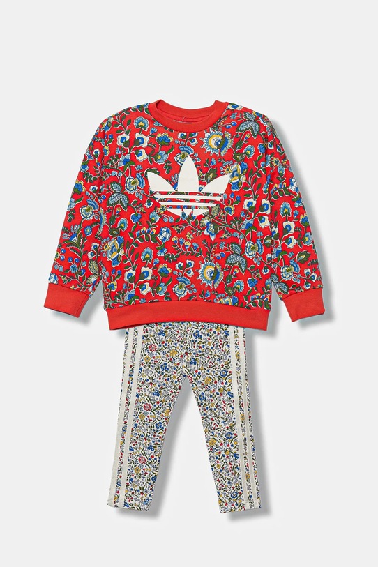 Детски анцуг adidas Originals надпис червен JV7803