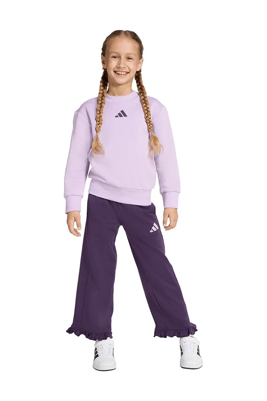 Παιδική φόρμα adidas πλεκτό ύφασμα μωβ JX0201