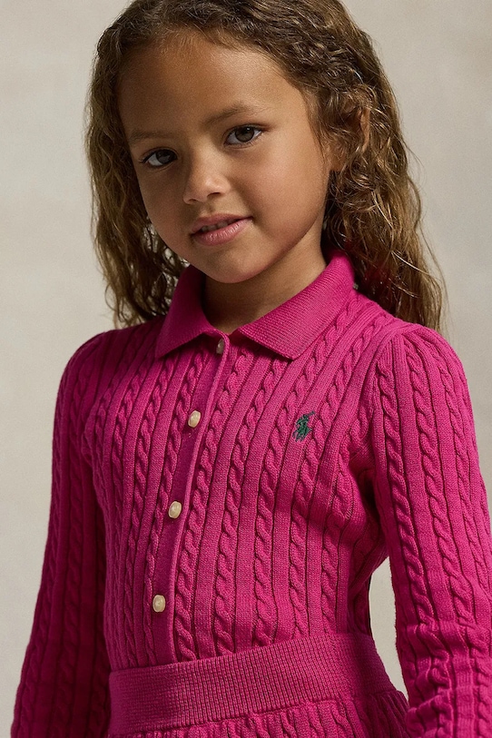 Polo Ralph Lauren komplet bawełniany dziecięcy 312950779003 różowy