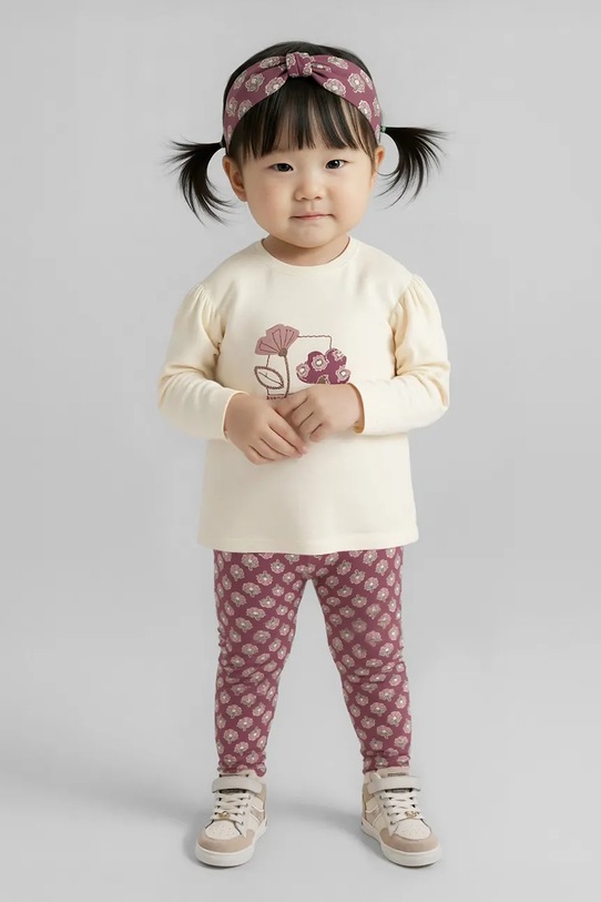 Dječji komplet Mayoral s elastinom crvena 2744.4J.Baby.9BYA