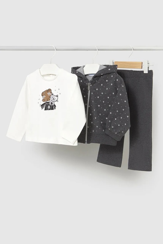 Mayoral komplet dresowy dziecięcy z elastanem szary 2842.4D.Baby.9BYA