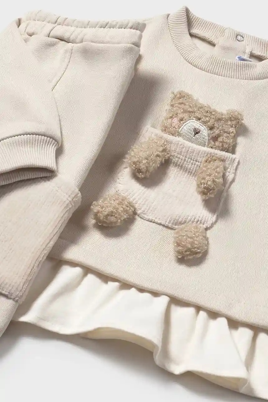 Dziewczynka Mayoral komplet niemowlęcy 2843.4H.Baby.9BYA beżowy