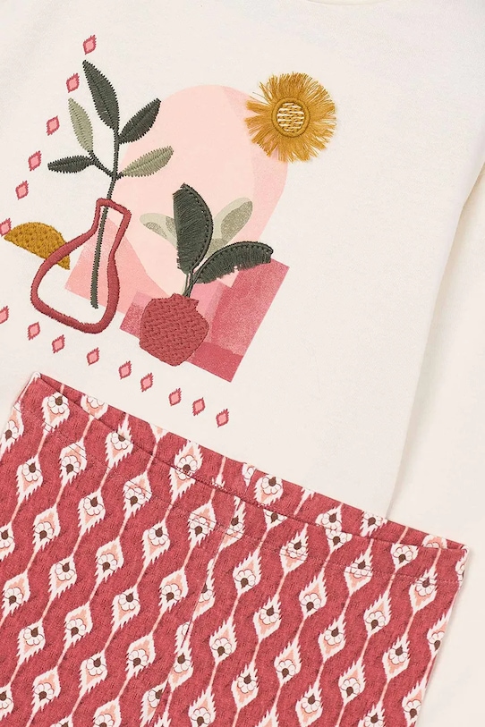 Mayoral komplet bawełniany dziecięcy czerwony 4719.6E.Mini.9BYA