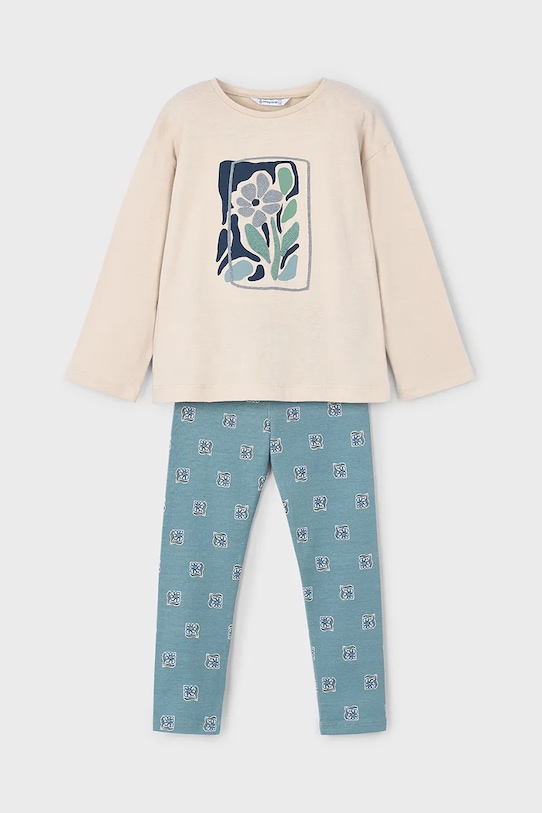 Mayoral komplet bawełniany dziecięcy niebieski 4719.6E.Mini.9BYA