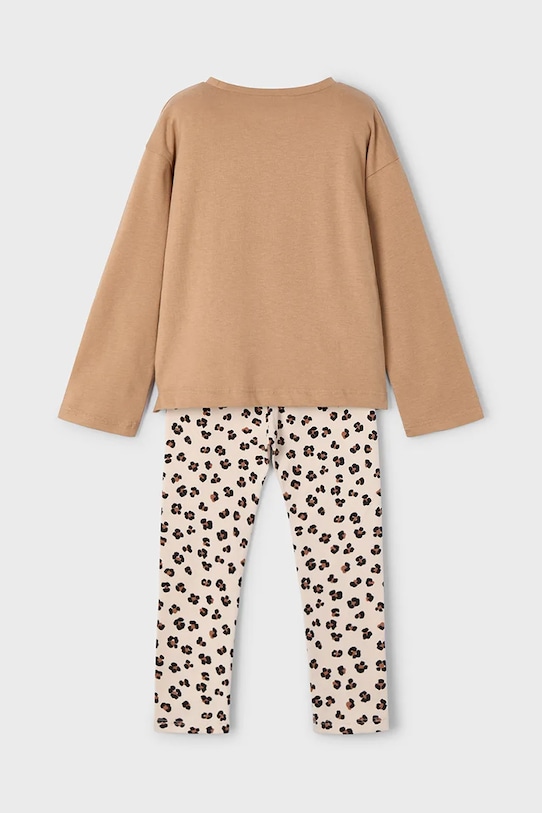 Mayoral komplet bawełniany dziecięcy 4719.6E.Mini.9BYA brązowy AW25