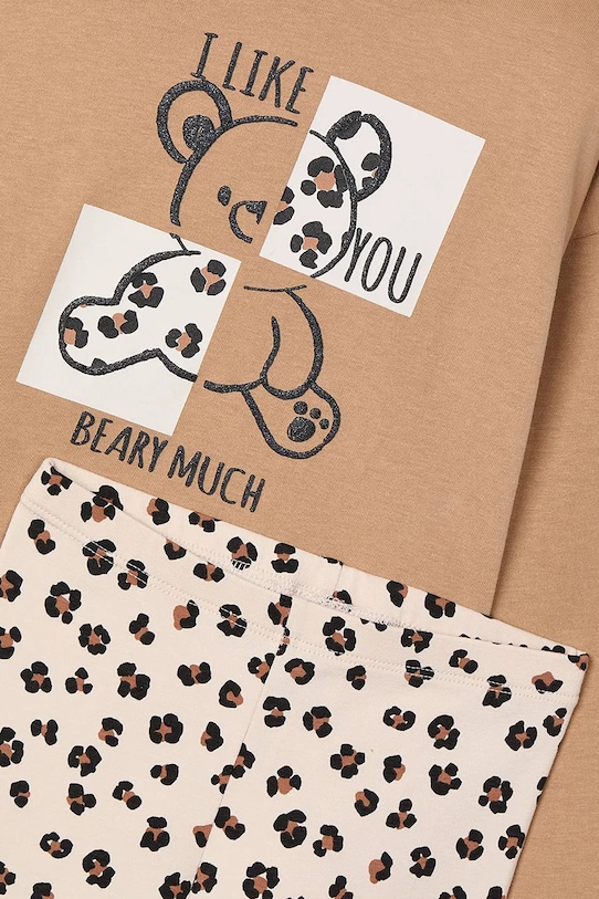 Dziewczynka Mayoral komplet bawełniany dziecięcy 4719.6E.Mini.9BYA brązowy