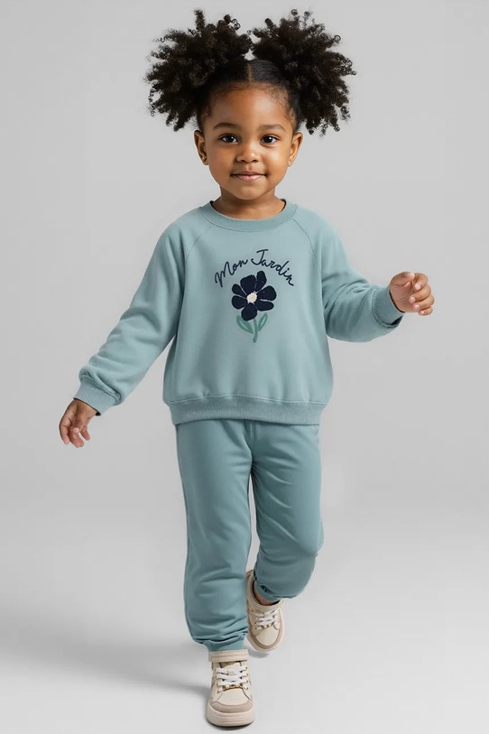 Detská tepláková súprava Mayoral pletenina tyrkysová 4893.6B.Mini.9BYA