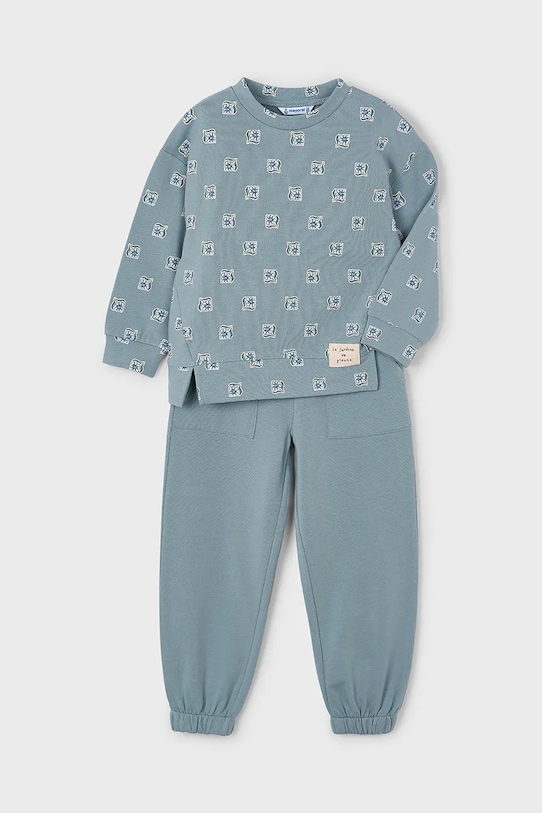 Mayoral dres dziecięcy turkusowy 4894.6D.Mini.9BYA